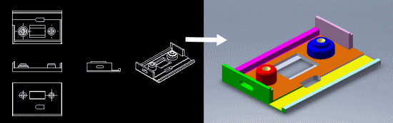 見えにくい寸法を3dcadで表示