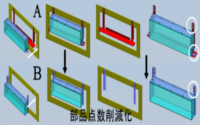 box設置用プレートを簡略化でコストダウン