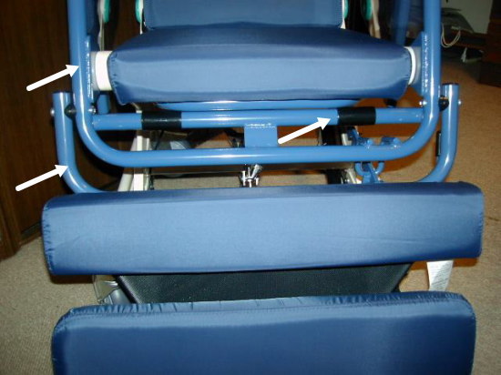 車椅子で使われている丸パイプユニット